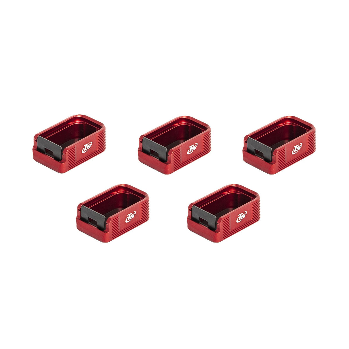 CZ Shadow 2, CZ 75 & SP-01 Alu Magazinbodenplatten TS - Set mit 5 Stk. | +2 Patronen