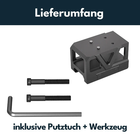 Picatinny Rotpunktmontage mit Erhöhung [32 mm] | C-More RTS Footprint 