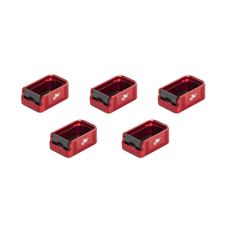 CZ Shadow 2, CZ 75 & SP-01 Alu Magazinbodenplatten TS - Set mit 5 Stk. | +2 Patronen