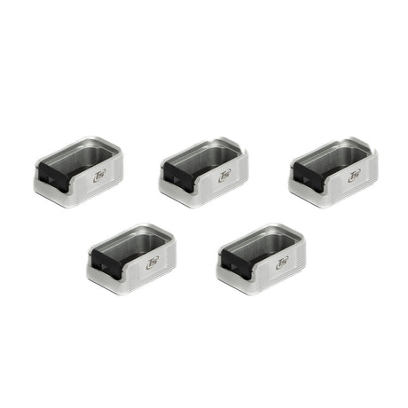 CZ Shadow 2, CZ 75 & SP-01 Alu Magazinbodenplatten TS - Set mit 5 Stk. | +2 Patronen