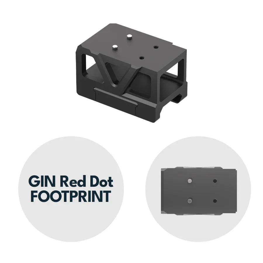 Picatinny Rotpunktmontage mit Erhöhung [32 mm] | C-More RTS Footprint