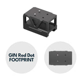 Picatinny Rotpunktmontage mit Erhöhung [32 mm] | C-More RTS Footprint