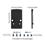 Footprint-Adapter | von Trijicon RMR zu Shield RMSc & K-series Footprint
