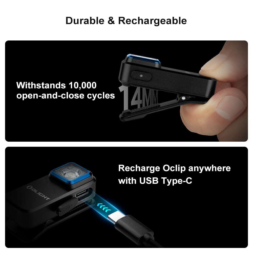 Olight Oclip | wiederaufladbare EDC Clip-Lampe | 300 lm
