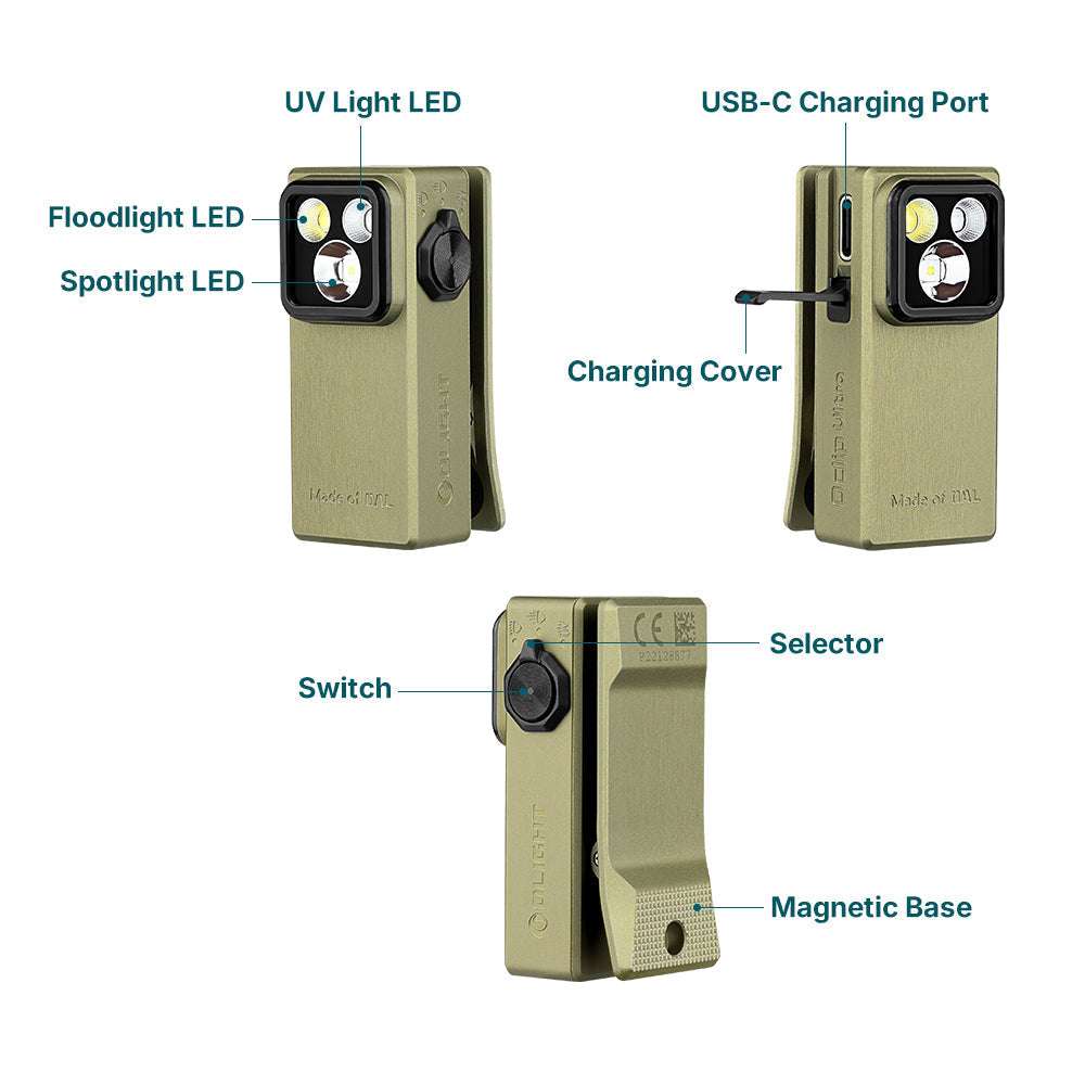Olight Oclip Ultra | 3-in-1 Clip-On EDC-Taschenlampe | 530 lm